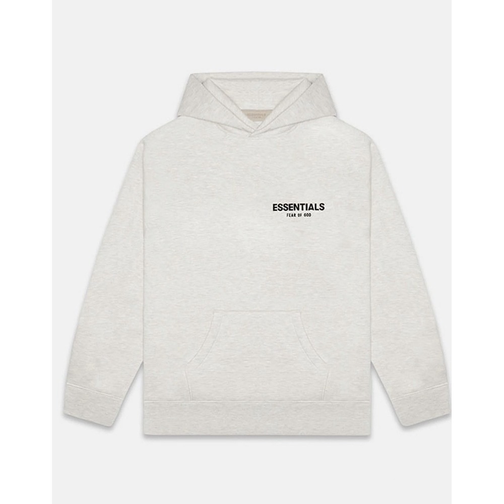 NWT Fear of God Essentials Pullover Hoodie Mens XL Light Oatmeal Logo Streetwear